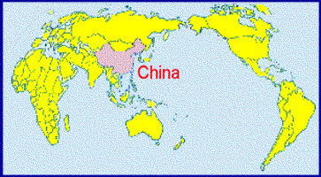 Location of China in the World